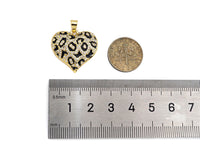 Red Black White Enamel Heart Shape Pendant with Gold Finish, Enamel Heart, Colorful Enamel Heart, 23x22mm, Sku#LK163