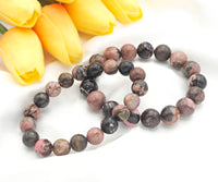 Rhodonite Stretchy Bracelet, Sku#EF36