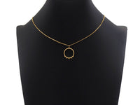 18K Gold Round Ring Shaped Pendant/Charm, Gold Ring Cubic Zirconia Pendant Charm,Earring Necklace Bracelet making findings, 18x21mm,sku#Y320