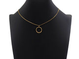 18K Gold Round Ring Shaped Pendant/Charm, Gold Ring Cubic Zirconia Pendant Charm,Earring Necklace Bracelet making findings, 18x21mm,sku#Y320