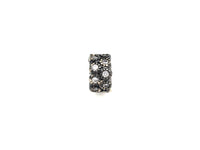 CZ Pave Big Hole beads, Cubic Zirconia Round Spacer Beads, European Large hole Bead, 5x8mm, sku#Z878