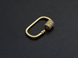 CZ Micro pave Oval Shape Clasp, CZ Pave Clasp, 15x24mm, sku#H202