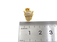 CZ Micro Pave Leopard earrings, Leopard stud earrings, Panther gold earrings, trendy earrings, 11mm, sku#J282