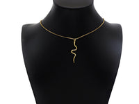Dianty Snake Shape Pendant/Charm, Bracelet Necklace Cubic Snake Pendant Charm, Silver/Gold Tone,10x40mm,Sku#Z1256