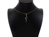 Dianty Snake Shape Pendant/Charm, Bracelet Necklace Cubic Snake Pendant Charm, Silver/Gold Tone,10x40mm,Sku#Z1256