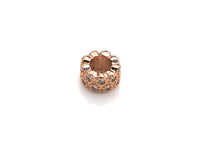 CZ Pave Big Hole beads, Cubic Zirconia Round Spacer Beads, European Large hole Bead, 5x8mm, sku#Z878