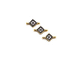 CZ Micro Pave Diamond Shape Connector Charm, CZ Pave Connector, 7x11mm, sku#Z780