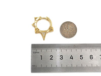 CZ Spike Huggie Earrings, Sku#J306