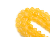 Quality Natural Yellow Calcite beads, 6mm/8mm/10mm/12mm Round Smooth Beads, Natural Gemstone Beads, 15.5" Full Strand, sku#U615