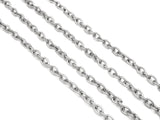 6x8mm Quality Stainless Steel Oval Link Chain by Yard, Texturized Oval Chain, Silver Unfinished Jewelry Chains, Wholesale Chain, sku#A100 Bestbeads&Beyond