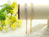 Baguette CZ Sliding adjustable bracelet SKU#Z679
