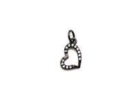 CZ Micro Pave Hollow out Heart Shape Pendant, Cubic Zirconia Pave Pendant, Fashion Jewelry Findings, 9x12mm, sku#Z830