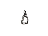 CZ Micro Pave Hollow out Heart Shape Pendant, Cubic Zirconia Pave Pendant, Fashion Jewelry Findings, 9x12mm, sku#Z830