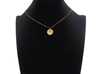 Pave Multi Stars Hammered Coin Pendant/Charm, Sku#L403