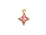 100% Natural Hot Pink Color North Star Shell Charm/Pendant, Hot Pink Shell Charm/Pendant, Natural Shell Charm, 10x14mm,SKU#Z347