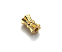 Dainty Hourglass shape Space Bead, Tube Beads, Jewelry Findings, Gold Bracelet Beads,4x6mm, sku#Y321