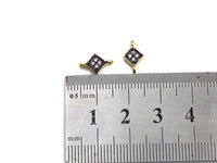 CZ Micro Pave Diamond Shape Connector Charm, CZ Pave Connector, 7x11mm, sku#Z780