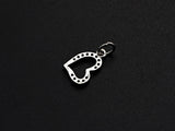 CZ Micro Pave Hollow out Heart Shape Pendant, Cubic Zirconia Pave Pendant, Fashion Jewelry Findings, 9x12mm, sku#Z830