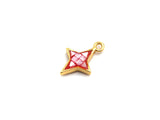 100% Natural Hot Pink Color North Star Shell Charm/Pendant, Hot Pink Shell Charm/Pendant, Natural Shell Charm, 10x14mm,SKU#Z347