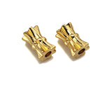 Dainty Hourglass shape Space Bead, Tube Beads, Jewelry Findings, Gold Bracelet Beads,4x6mm, sku#Y321