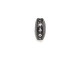 Big Hole CZ Pave Big Hole Spacer beads, Cubic Zirconia Spacer Beads, European Large hole Bead, 4x8mm, sku#Z879