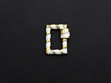 Colorful Enamel Pave Rectangle Shape Clasp, Carabiner Clasp, 15x19mm, sku#H249