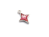 100% Natural Hot Pink Color North Star Shell Charm/Pendant, Hot Pink Shell Charm/Pendant, Natural Shell Charm, 10x14mm,SKU#Z347