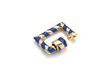Colorful Enamel Pave Rectangle Shape Clasp, Carabiner Clasp, 15x19mm, sku#H249