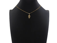 CZ Micro Pave Virgin Mary On Oval  Stand Shaped Pendant/Charm,24K Gold Cubic Zirconia Pendant Charm,11x18mm,sku#F1262