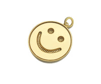 Large Pave Enamel Yellow Smiley Face 38mm Pendant, Cubic Zirconia Pave Pendant, Happy face charm, Yellow Smiley Face, Sku#ML40