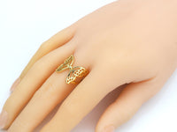 Butterfly Shape Adjustable Ring,18K Gold Filled Oepn Ring, Butterfly Ring, 21mm,Sku#X239