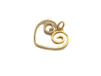 Colorful CZ Curved Heart Pendant,Sku#F1121C