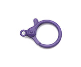 Colorful Enamel Round Lobster Claw Spring Clasp, Easy open Spring Gate, Enamel Clasp, Large Enamel Lobster Claw, 28x40mm, Sku#H317