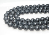 Natural Black Onyx Matte Round with one line Beads, 6mm/8mm/10mm/12mm/14mm  Round beads, Matte Round Black Onyx, 15.5inch strand, SKU#V15