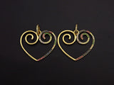 Colorful CZ Curved Heart Pendant,Sku#F1121C