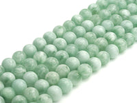 Natural Green Angelite Beads, 6mm/8mm/10mm/12mm Round Smooth Gemstone Beads, Green Angelite, 15.5"Full Strand, sku#U617