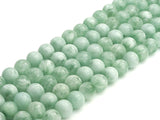 Natural Green Angelite Beads, 6mm/8mm/10mm/12mm Round Smooth Gemstone Beads, Green Angelite, 15.5"Full Strand, sku#U617