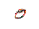 Colorful Enamel pave Oval Evil Eye Shape Clasp, Gold/Silver/Rose Gold/Gunmetal Carabiner Clasp, 15x25mm, sku#H228