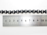 6mm/8mm/10mm/12mm Round Black Onyx with rhinestone inlaid, Natural Gemstone Beads, 15.5inch Full strand, SKU#V18