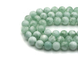 Natural Green Angelite Beads, 6mm/8mm/10mm/12mm Round Smooth Gemstone Beads, Green Angelite, 15.5"Full Strand, sku#U617