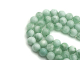 Natural Green Angelite Beads, 6mm/8mm/10mm/12mm Round Smooth Gemstone Beads, Green Angelite, 15.5"Full Strand, sku#U617
