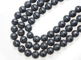 Natural Black Onyx Matte Round with one line Beads, 6mm/8mm/10mm/12mm/14mm  Round beads, Matte Round Black Onyx, 15.5inch strand, SKU#V15