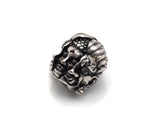 CZ Micro Pave Mask Head Spacer Beads, Antique Silver Monster Beads, Men's Findings, CZ Pave beads, Bracelet Beads,11x12x9mm, sku#Y323