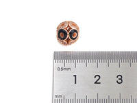 CZ Pave Black Eye Cage beads, Cubic Zirconia Eye Spacer Beads, Gold/Rose Gold/Silver Spacer Beads, Men's Jewelry Findings, 10x11mm, sku#Z925