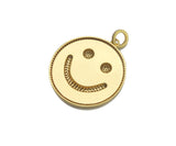 Large Pave Enamel Pink Smiley Face 38mm Pendant, Cubic Zirconia Pave Pendant, Happy face charm, Pink Smiley Face, Sku#ML41