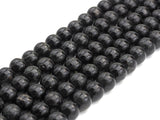 Black Mother of Pearl Beads, 6mm/8mm/10mm/12mm Round Smooth MOP, Shell Beads, Black Beads, 15.5" Full Strand, sku#U618
