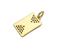 Colorful CZ Micro Pave Double Triangle On Rectangle Pendant/Charm, Bracelet Necklace CZ Rectangle Pendant Charm,9x16mm,Sku#L463