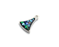 100% Natural Abalone Fan-Shaped Pendant/Charm, Fan Shape Abalone Shell Charm, Abalone Jewelry 9x12mm,SKU#Z304