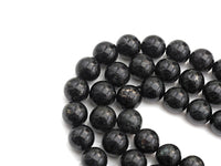 Black Mother of Pearl Beads, 6mm/8mm/10mm/12mm Round Smooth MOP, Shell Beads, Black Beads, 15.5" Full Strand, sku#U618