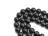 Black Mother of Pearl Beads, 6mm/8mm/10mm/12mm Round Smooth MOP, Shell Beads, Black Beads, 15.5" Full Strand, sku#U618